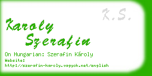 karoly szerafin business card