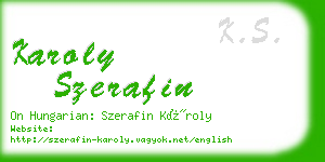 karoly szerafin business card